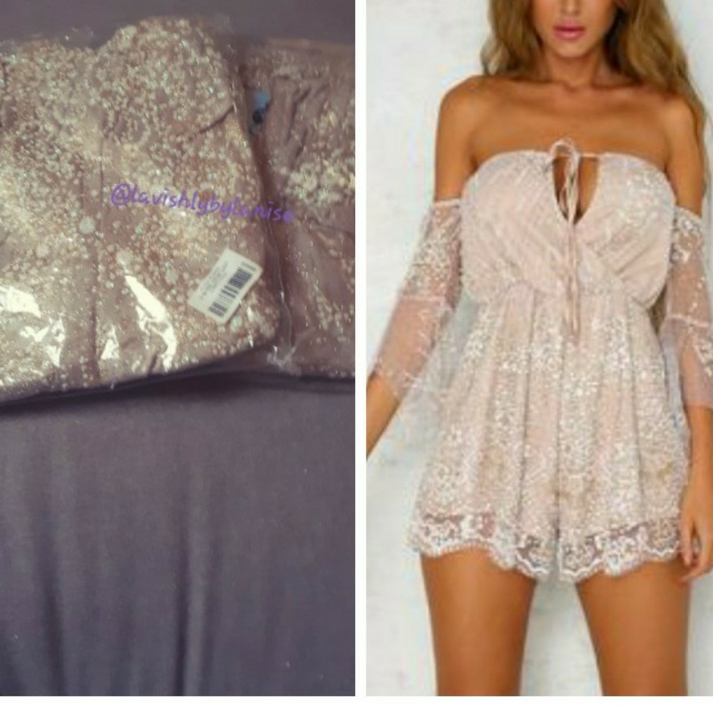 Laced detailed romper